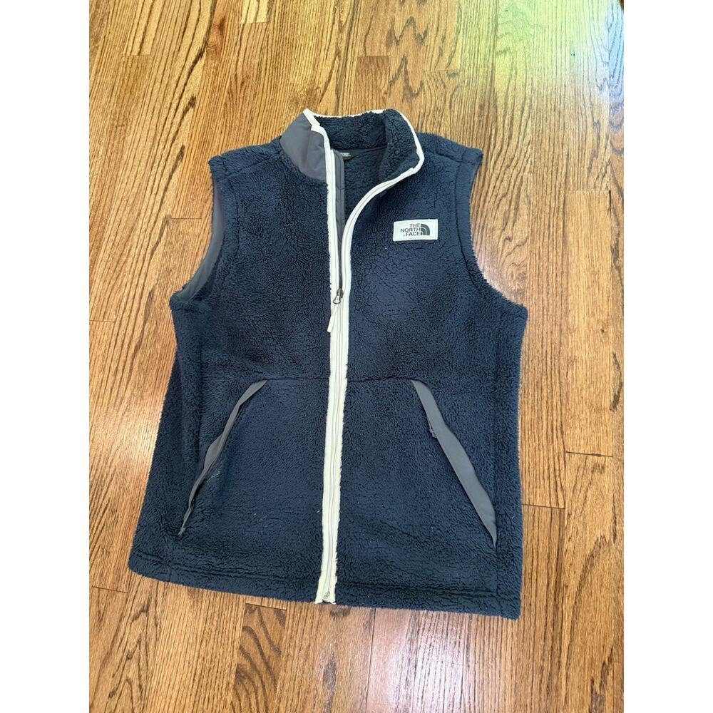 The North Face Men’s Medium Navy Sherpa Fleece Full-Zip Vest Campshire Softshell